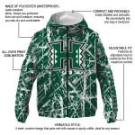 custom hawaii rainbow warriors brushstroke pattern green windbreaker jacket best selling