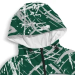 custom hawaii rainbow warriors brushstroke pattern green windbreaker jacket best selling