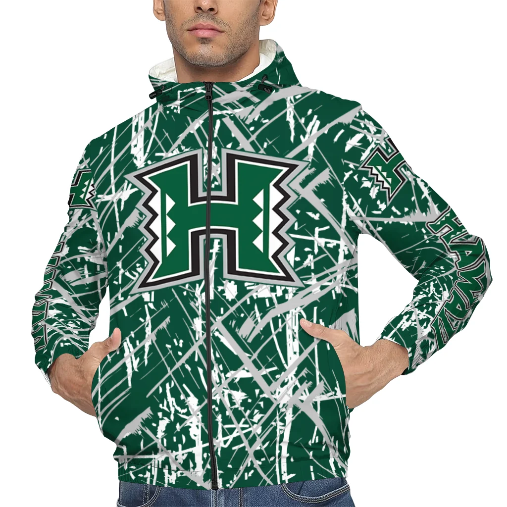 custom hawaii rainbow warriors brushstroke pattern green windbreaker jacket top rated custom hawaii rainbow warriors brushstroke pattern green windbreaker jacket top rated
