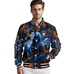 custom houston astros skull horde blue varsity jacket best selling