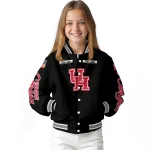 custom houston cougars american flag skull black varsity jacket best selling