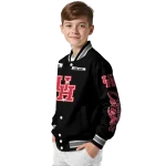 custom houston cougars american flag skull black varsity jacket best selling