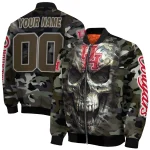 custom houston cougars camouflage skull camouflage bomber jacket best selling
