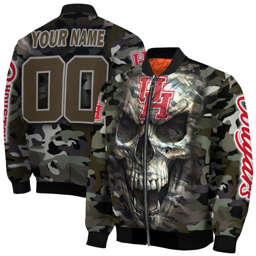 custom houston cougars camouflage skull camouflage bomber jacket best selling custom houston cougars camouflage skull camouflage bomber jacket best selling