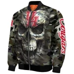 custom houston cougars camouflage skull camouflage bomber jacket best selling
