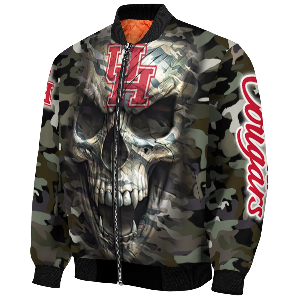 custom houston cougars camouflage skull camouflage bomber jacket fashion forward custom houston cougars camouflage skull camouflage bomber jacket fashion forward