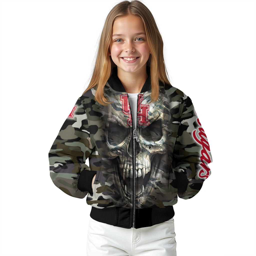 custom houston cougars camouflage skull camouflage bomber jacket top rated custom houston cougars camouflage skull camouflage bomber jacket top rated