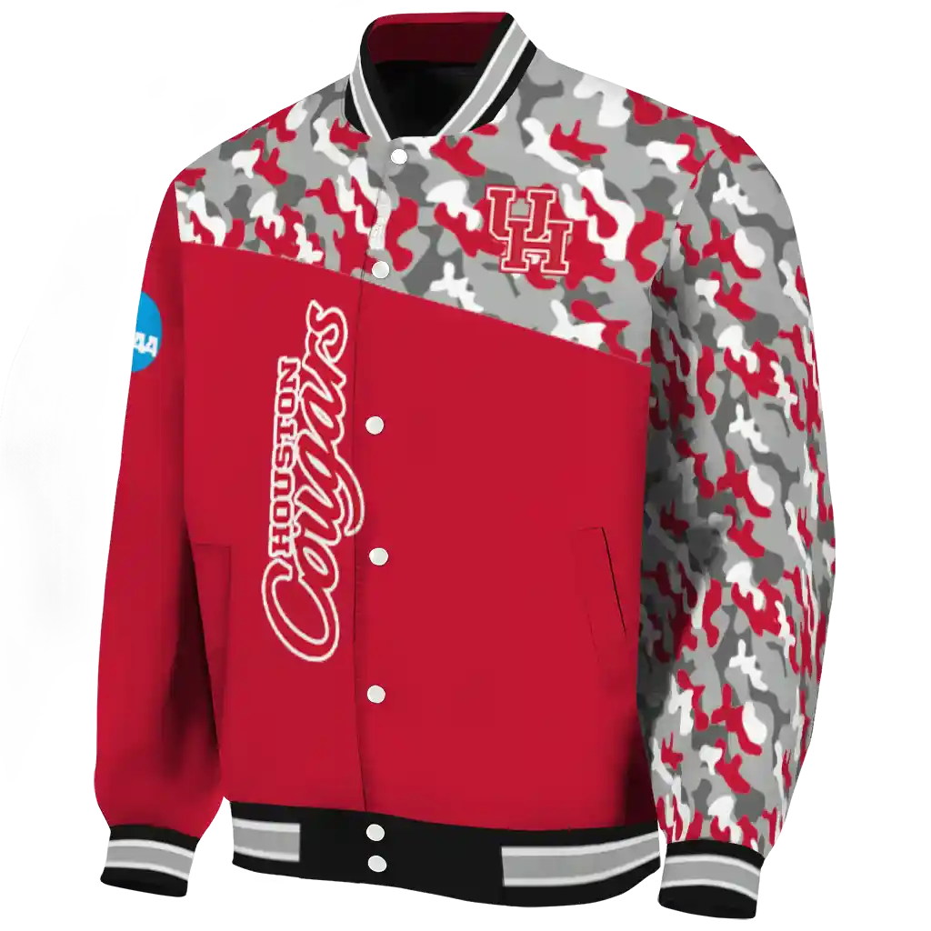 custom houston cougars camouflage splash red varsity jacket best selling custom houston cougars camouflage splash red varsity jacket best selling