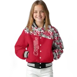 custom houston cougars camouflage splash red varsity jacket best selling