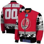 custom houston cougars circle skull red black bomber jacket best selling