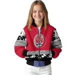 custom houston cougars circle skull red black bomber jacket best selling