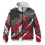 custom houston cougars claw mesh red gray windbreaker jacket best selling