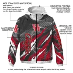 custom houston cougars claw mesh red gray windbreaker jacket best selling