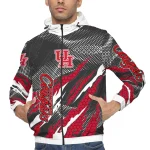 custom houston cougars claw mesh red gray windbreaker jacket best selling