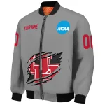 custom houston cougars feral slash grey bomber jacket best selling