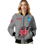 custom houston cougars feral slash grey bomber jacket best selling