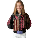 custom houston cougars flag wood brown bomber jacket best selling