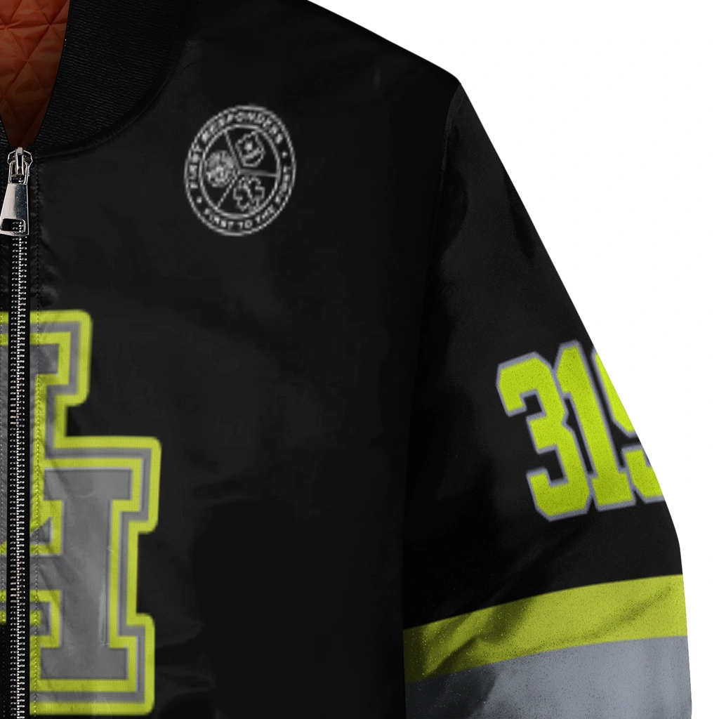 custom houston cougars heartbeat accent black green bomber jacket premium grade custom houston cougars heartbeat accent black green bomber jacket premium grade