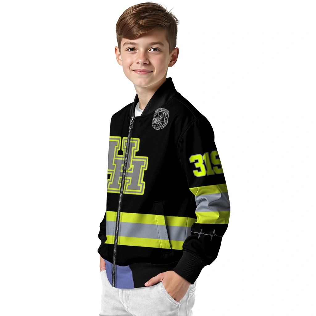 custom houston cougars heartbeat accent black green bomber jacket trendy custom houston cougars heartbeat accent black green bomber jacket trendy