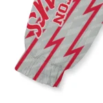 custom houston cougars lightning strike grid red windbreaker jacket best selling