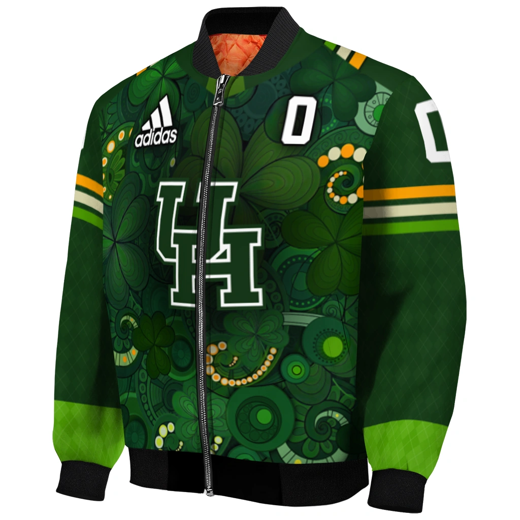 custom houston cougars shamrock vortex green bomber jacket fashion forward custom houston cougars shamrock vortex green bomber jacket fashion forward