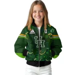 custom houston cougars shamrock vortex green bomber jacket best selling