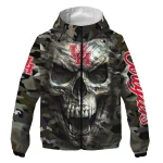 custom houston cougars skull camo camouflage windbreaker jacket best selling