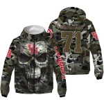 custom houston cougars skull camo camouflage windbreaker jacket best selling