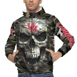 custom houston cougars skull camo camouflage windbreaker jacket best selling