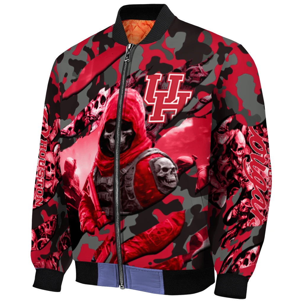 custom houston cougars skull horde red bomber jacket fashion forward custom houston cougars skull horde red bomber jacket fashion forward