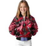 custom houston cougars skull horde red bomber jacket best selling
