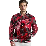 custom houston cougars skull horde red varsity jacket best selling