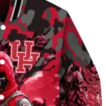 custom houston cougars skull horde red varsity jacket best selling