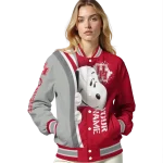 custom houston cougars snoopy head red varsity jacket best selling