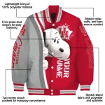 custom houston cougars snoopy head red varsity jacket best selling