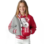 custom houston cougars snoopy head red varsity jacket best selling