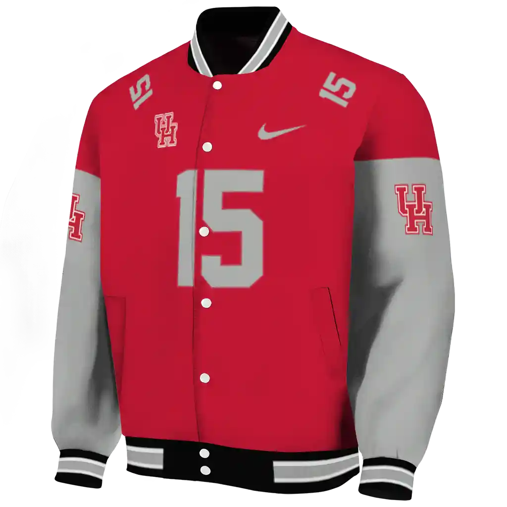 custom houston cougars team patch red varsity jacket best selling custom houston cougars team patch red varsity jacket best selling