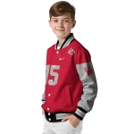 custom houston cougars team patch red varsity jacket best selling