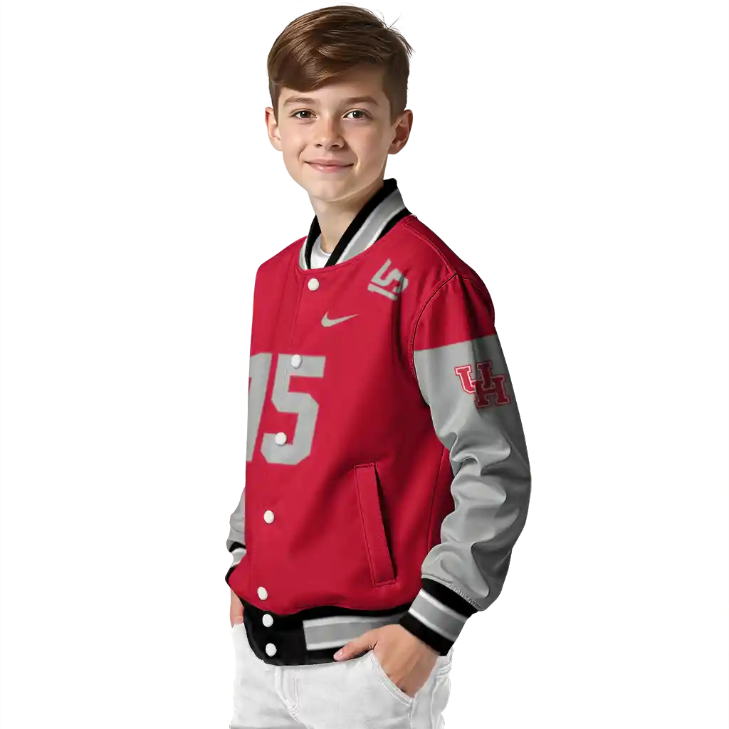custom houston cougars team patch red varsity jacket trendy custom houston cougars team patch red varsity jacket trendy
