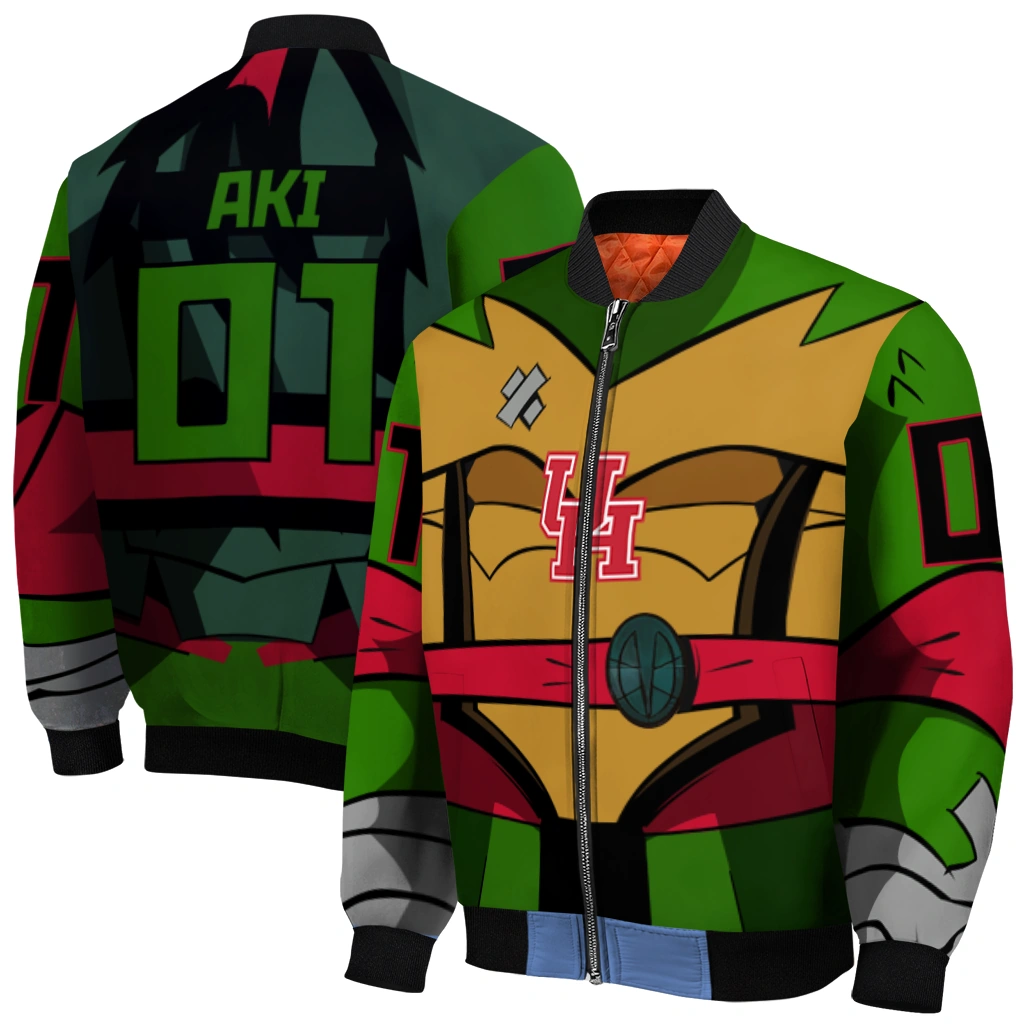 custom houston cougars turtle armor bomber jacket best selling custom houston cougars turtle armor bomber jacket best selling