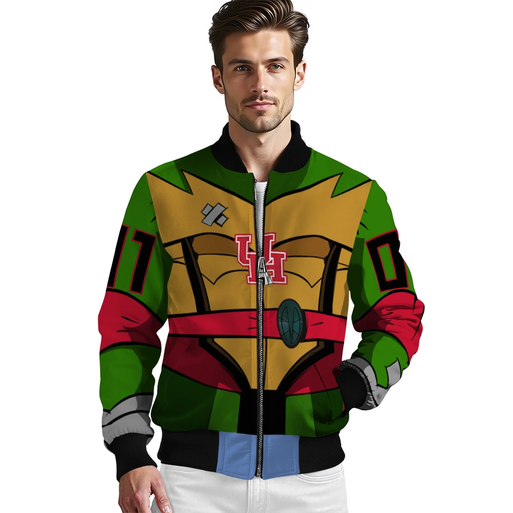 custom houston cougars turtle armor bomber jacket high quality custom houston cougars turtle armor bomber jacket high quality