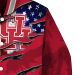 custom houston cougars usa flag claws red varsity jacket best selling