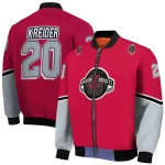 custom houston rockets chevron style red bomber jacket best selling