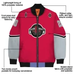 custom houston rockets chevron style red bomber jacket best selling