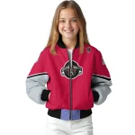 custom houston rockets chevron style red bomber jacket best selling