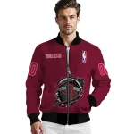 custom houston rockets claw slash red bomber jacket best selling