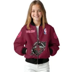 custom houston rockets claw slash red bomber jacket best selling