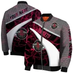 custom houston rockets electric flash red bomber jacket best selling