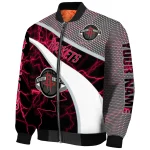 custom houston rockets electric flash red bomber jacket best selling