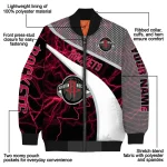 custom houston rockets electric flash red bomber jacket best selling